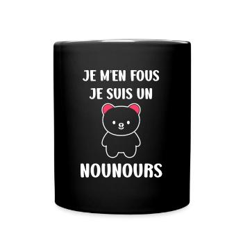 Ours en peluche petit nounours - Mug uni - noir - Devant