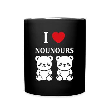 Ours en peluche petit nounours - Mug uni - noir - Devant
