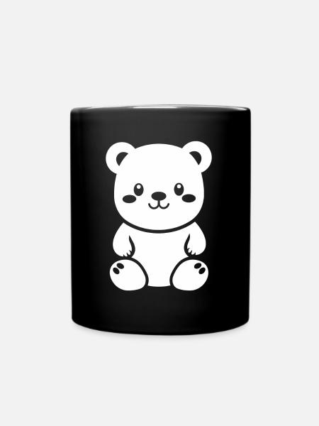 Kleiner Teddybär Teddybär - Tasse einfarbig - Schwarz