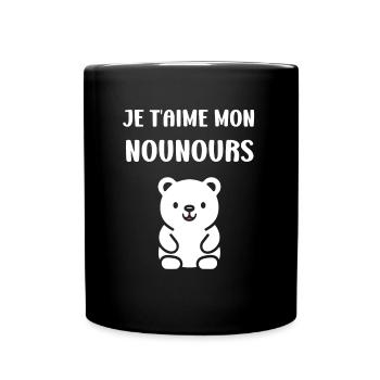 Ours en peluche petit nounours - Mug uni - noir - Devant