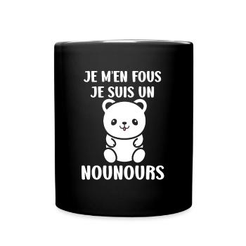Ours en peluche petit nounours - Mug uni - noir - Devant