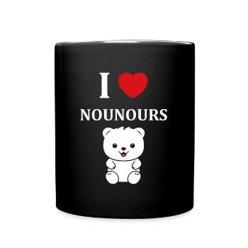 Ours en peluche petit nounours - Mug uni - noir - Devant