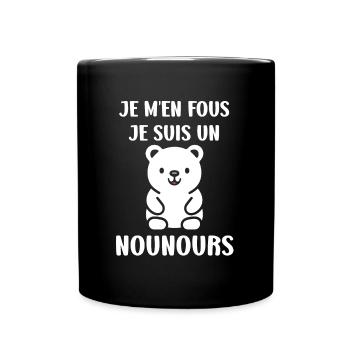 Ours en peluche petit nounours - Mug uni - noir - Devant