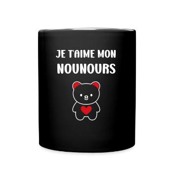 Ours en peluche petit nounours - Mug uni - noir - Devant