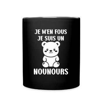 Ours en peluche petit nounours - Mug uni - noir - Devant