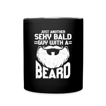 Beard Saying, Bearded Father, Husband Gift, Beard - Full Colour Mug - black - Front