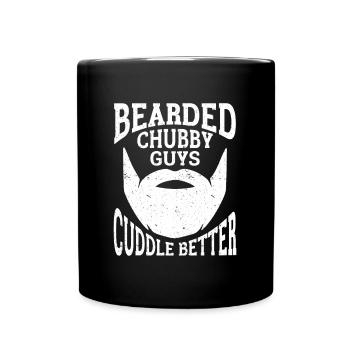 Beard Saying, Bearded Father, Husband Gift, Beard - Full Colour Mug - black - Front