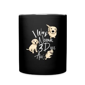 J’étais normal il y a 3 chiens - cadeau pour l’amoureux des chiens - Mug uni - noir - Devant
