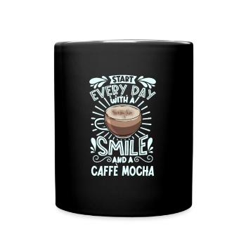 Souriez avec le caffè moka - Mug uni - noir - Devant