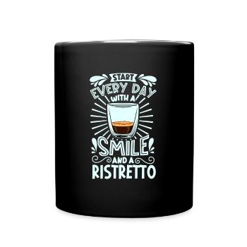 Souriez avec Ristretto - Mug uni - noir - Devant
