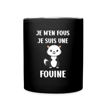 Humour petite fouine - Mug uni - noir - Devant