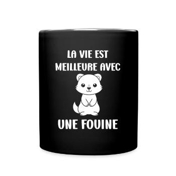 Humour petite fouine - Mug uni - noir - Devant