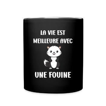 Humour petite fouine - Mug uni - noir - Devant