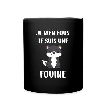 Humour petite fouine - Mug uni - noir - Devant