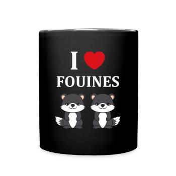 Humour petite fouine - Mug uni - noir - Devant