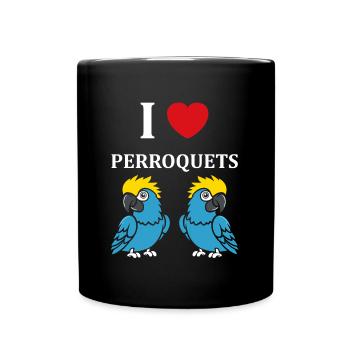 Humour petit perroquet - Mug uni - noir - Devant