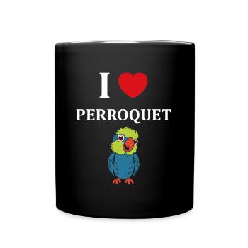 Humour petit perroquet - Mug uni - noir - Devant