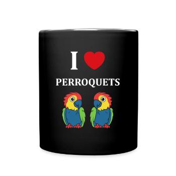 Humour petit perroquet - Mug uni - noir - Devant