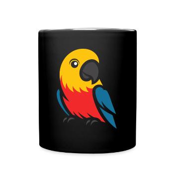 Humour petit perroquet - Mug uni - noir - Devant