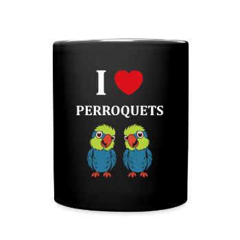 Humour petit perroquet - Mug uni - noir - Devant