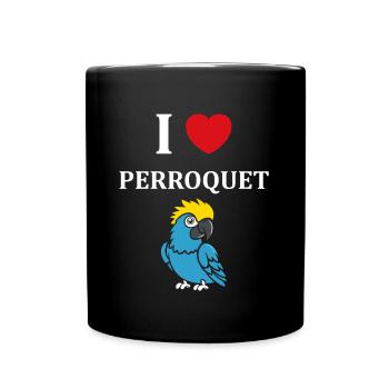 Humour petit perroquet - Mug uni - noir - Devant