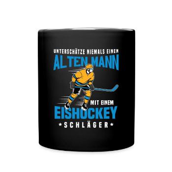 Eishockey Ausrüstung für Eishockeyspieler - Tasse einfarbig - Schwarz - Vorne
