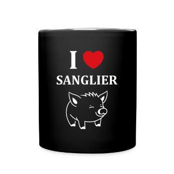 Humour petit sanglier - Mug uni - noir - Devant