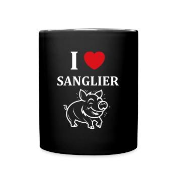 Humour petit sanglier - Mug uni - noir - Devant