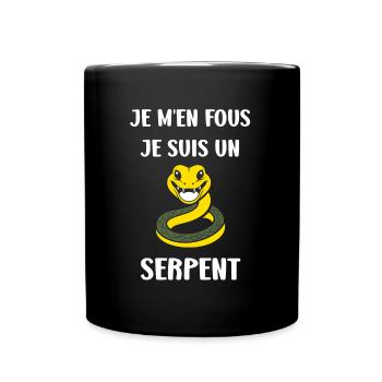 Humour petit serpent - Mug uni - noir - Devant