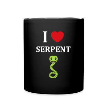 Humour petit serpent - Mug uni - noir - Devant
