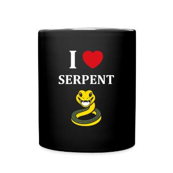 Humour petit serpent - Mug uni - noir - Devant