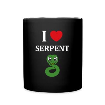 Humour petit serpent - Mug uni - noir - Devant