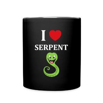 Humour petit serpent - Mug uni - noir - Devant