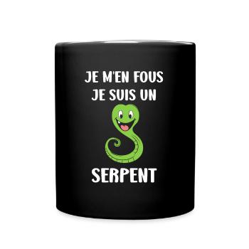 Humour petit serpent - Mug uni - noir - Devant