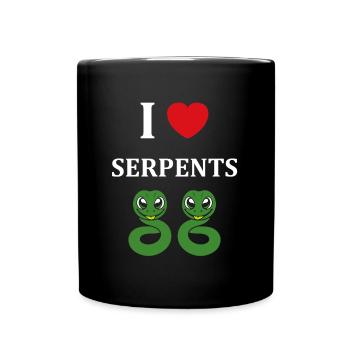 Humour petit serpent - Mug uni - noir - Devant