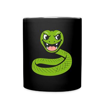 Humour petit serpent - Mug uni - noir - Devant