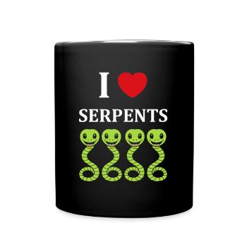 Humour petit serpent - Mug uni - noir - Devant