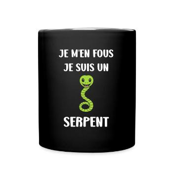 Humour petit serpent - Mug uni - noir - Devant