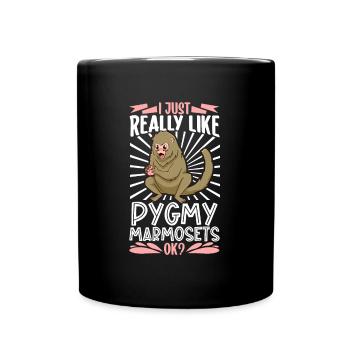J’adore les ouistitis pygmées - ouistitis pygmées - Mug uni - noir - Devant