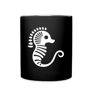 Humor Kleines Seepferdchen - Tasse einfarbig - Schwarz - Vorne