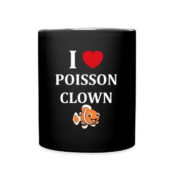 Humour petit poisson clown - Mug uni - noir - Devant