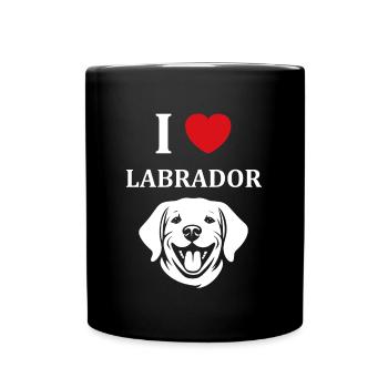 Petit chien humour labrador - Mug uni - noir - Devant