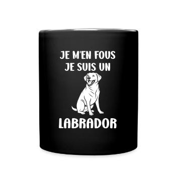 Petit chien humour labrador - Mug uni - noir - Devant