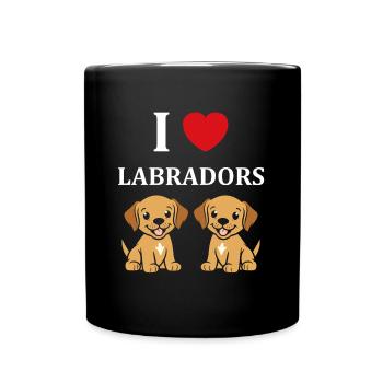 Petit chien humour labrador - Mug uni - noir - Devant