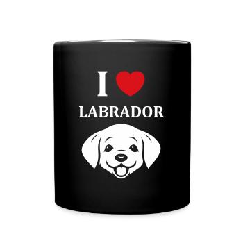 Petit chien humour labrador - Mug uni - noir - Devant