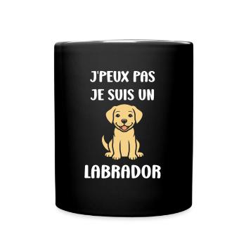 Petit chien humour labrador - Mug uni - noir - Devant
