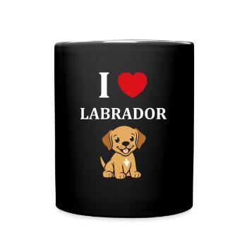 Petit chien humour labrador - Mug uni - noir - Devant