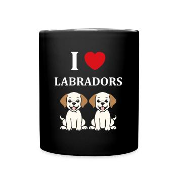 Petit chien humour labrador - Mug uni - noir - Devant