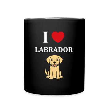 Petit chien humour labrador - Mug uni - noir - Devant