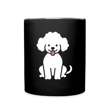 Humour chien petit caniche - Mug uni - noir - Devant